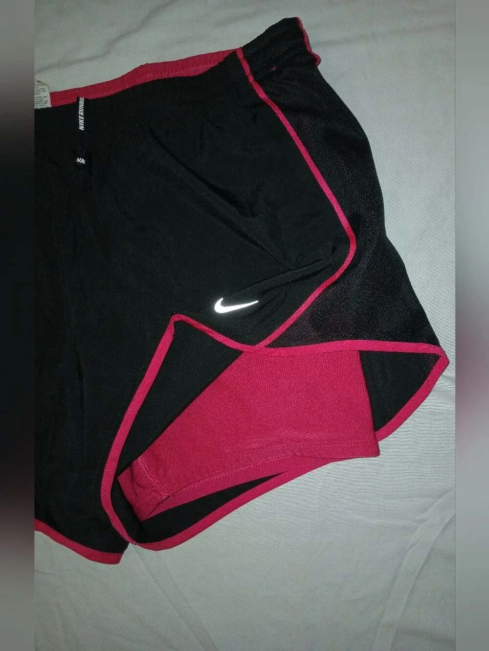 Nike Dri Fit Women’s Black Athletic Shorts with Pink Trim With Under Shorts